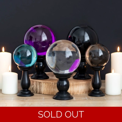 5 Assorted Small Crystal Balls on Stands